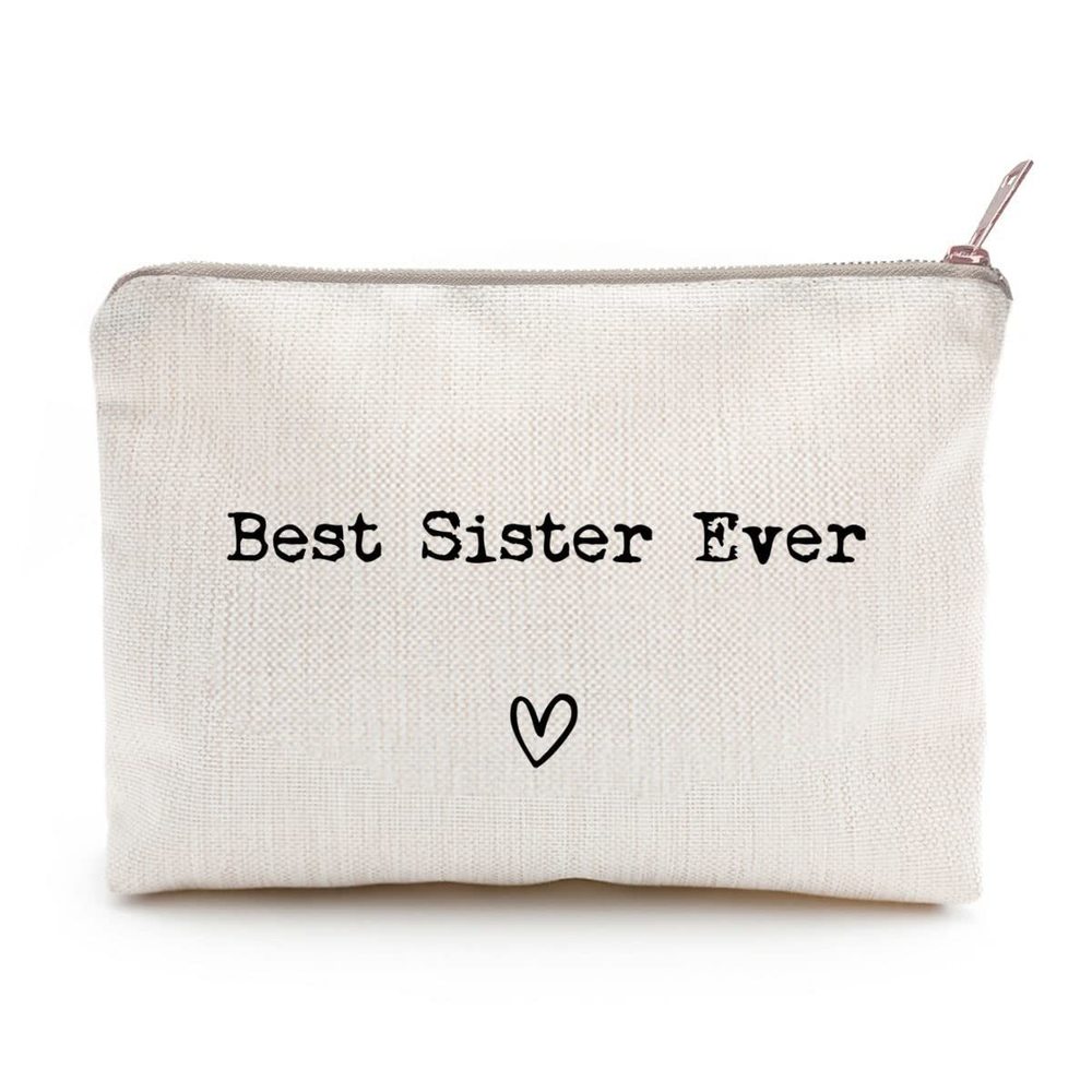 Best Sister Ever, Sister Gift, Missing You, Send Love, Makeup Case, Toiletry🤓